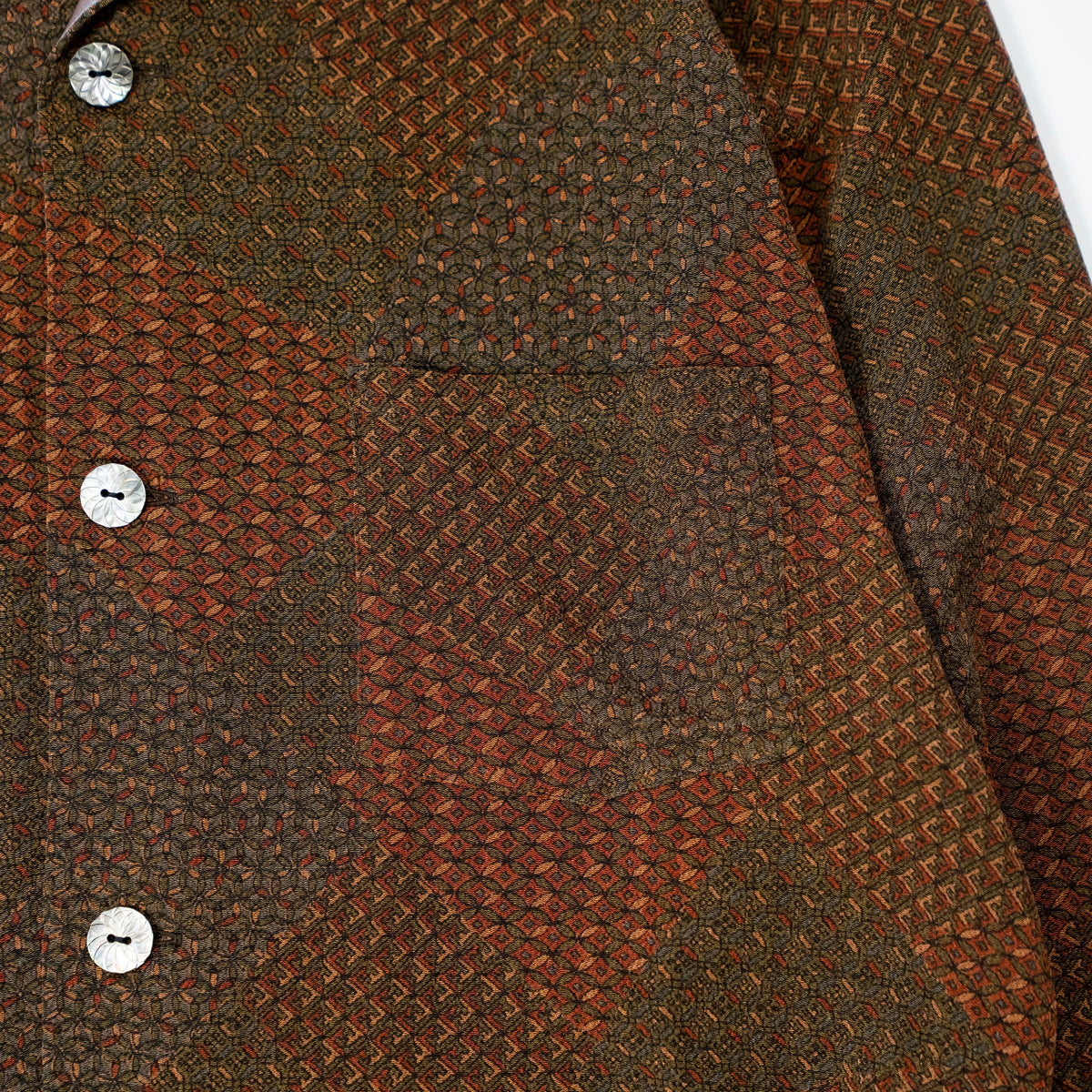 Kimono Aloha Shirt, Oshima Tsumugi, Size Unknown, CA116 (No Image)