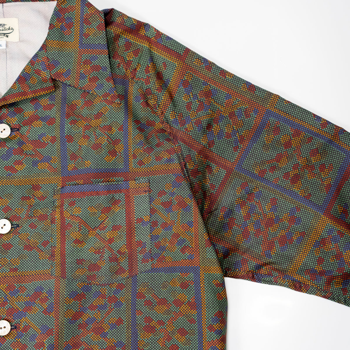 Kimono Aloha Shirt, Oshima Tsumugi, Size Unknown, CA116 (No Image)