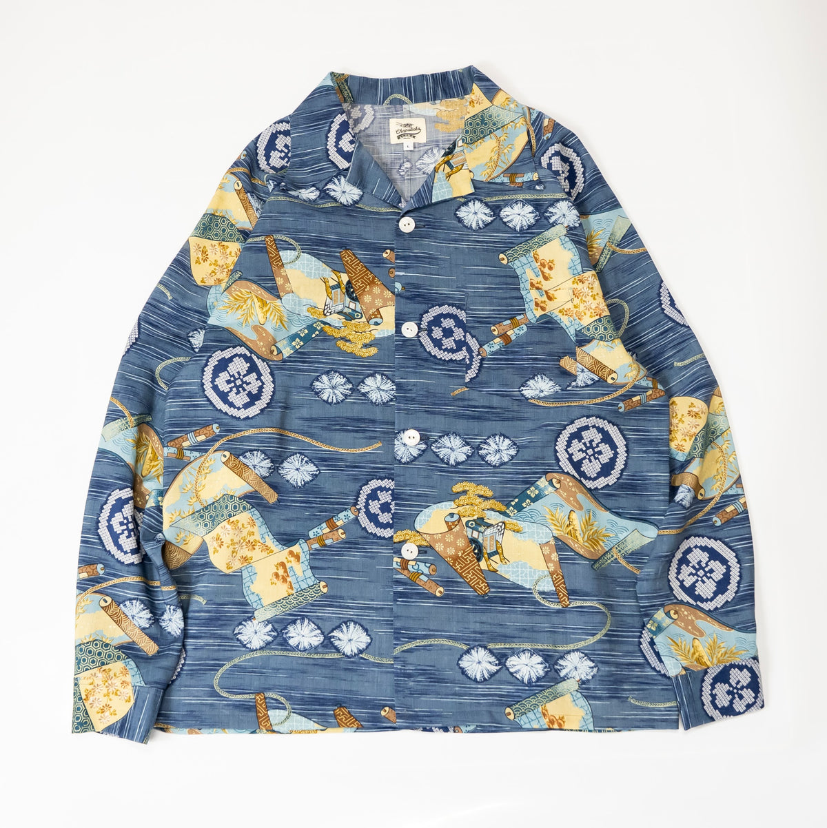 Kimono Aloha Shirt, Oshima Tsumugi, Size Unknown, CA116 (No Image)