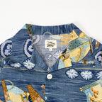 Kimono Aloha Shirt, Oshima Tsumugi, Size Unknown, CA116 (No Image)