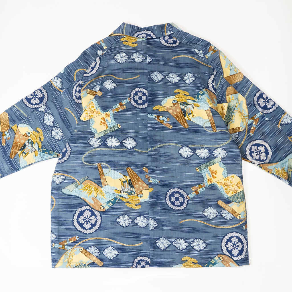 Kimono Aloha Shirt, Oshima Tsumugi, Size Unknown, CA116 (No Image)