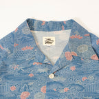 Kimono Aloha Shirt, Oshima Tsumugi, Size Unknown, CA116 (No Image)