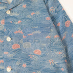 Kimono Aloha Shirt, Oshima Tsumugi, Size Unknown, CA116 (No Image)
