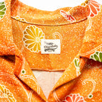Chrysanthemum and Arabesque Short Sleeve Kimono Aloha Shirt L CA99