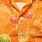 Chrysanthemum and Arabesque Short Sleeve Kimono Aloha Shirt L CA99