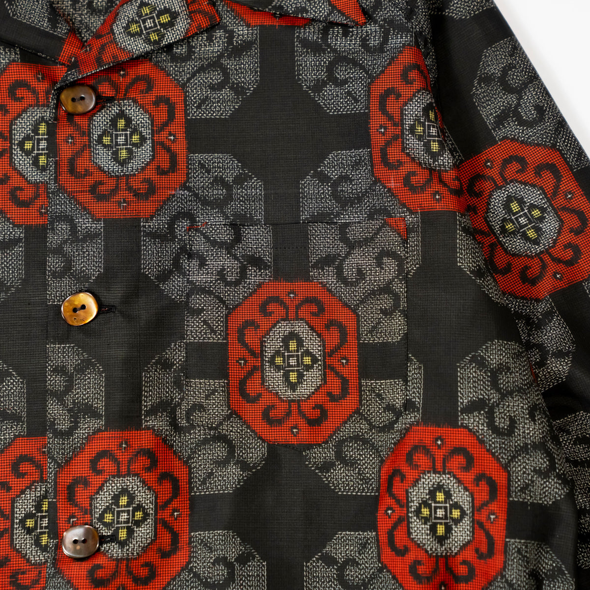 Kimono Aloha Shirt, Oshima Tsumugi, Size Unknown, CA116 (No Image)