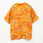 Chrysanthemum and Arabesque Short Sleeve Kimono Aloha Shirt L CA99