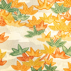紅葉柄　半袖着物アロハシャツ　L　CA103