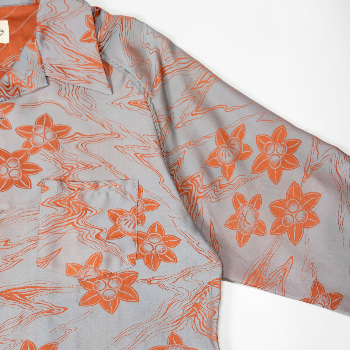 Kimono Aloha Shirt, Oshima Tsumugi, Size Unknown, CA116 (No Image)