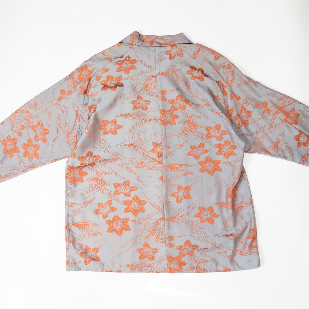 Kimono Aloha Shirt, Oshima Tsumugi, Size Unknown, CA116 (No Image)