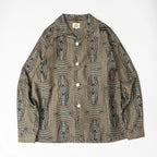 Kimono Aloha Shirt, Oshima Tsumugi, Size Unknown, CA116 (No Image)