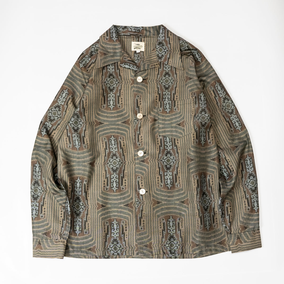 Kimono Aloha Shirt, Oshima Tsumugi, Size Unknown, CA116 (No Image)