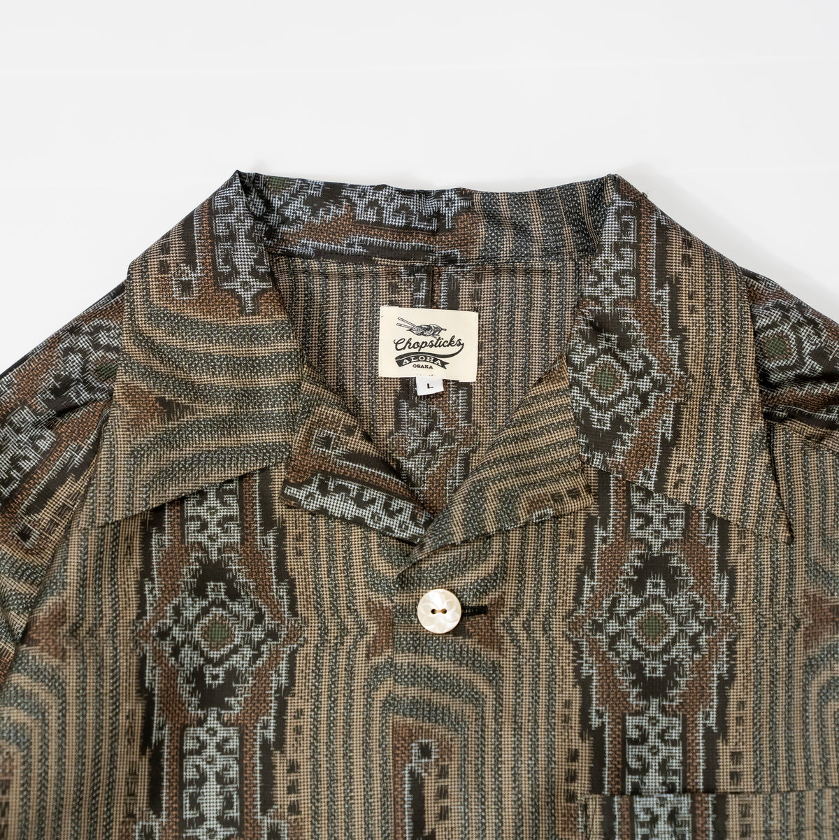Kimono Aloha Shirt, Oshima Tsumugi, Size Unknown, CA116 (No Image)