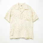Bold Chrysanthemums Short-Sleeved Aloha Shirt L CA141