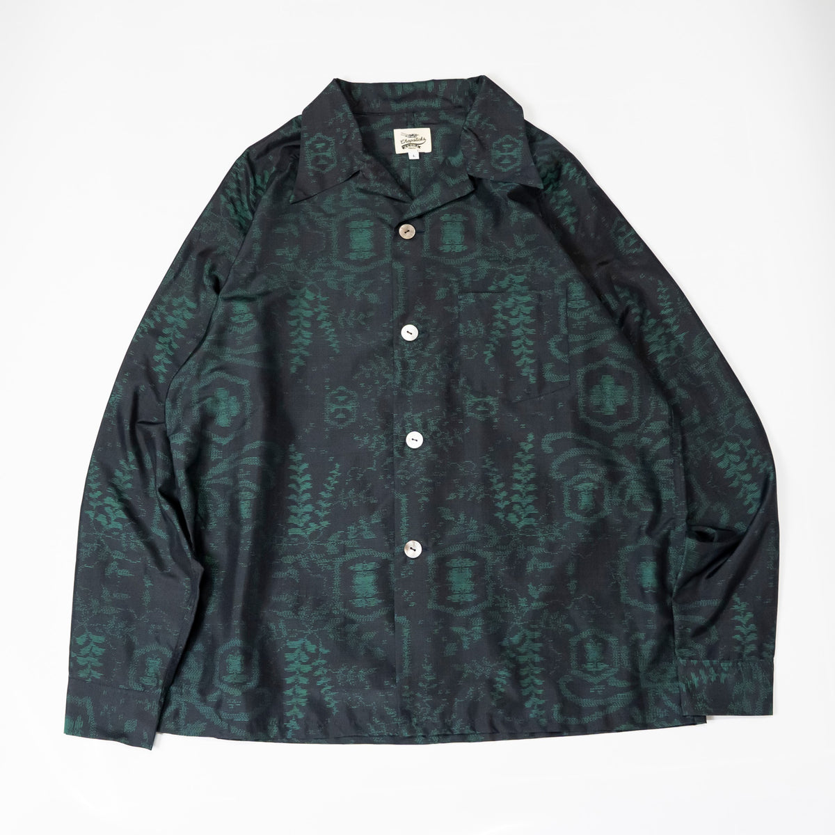 Kimono Aloha Shirt, Oshima Tsumugi, Size Unknown, CA116 (No Image)