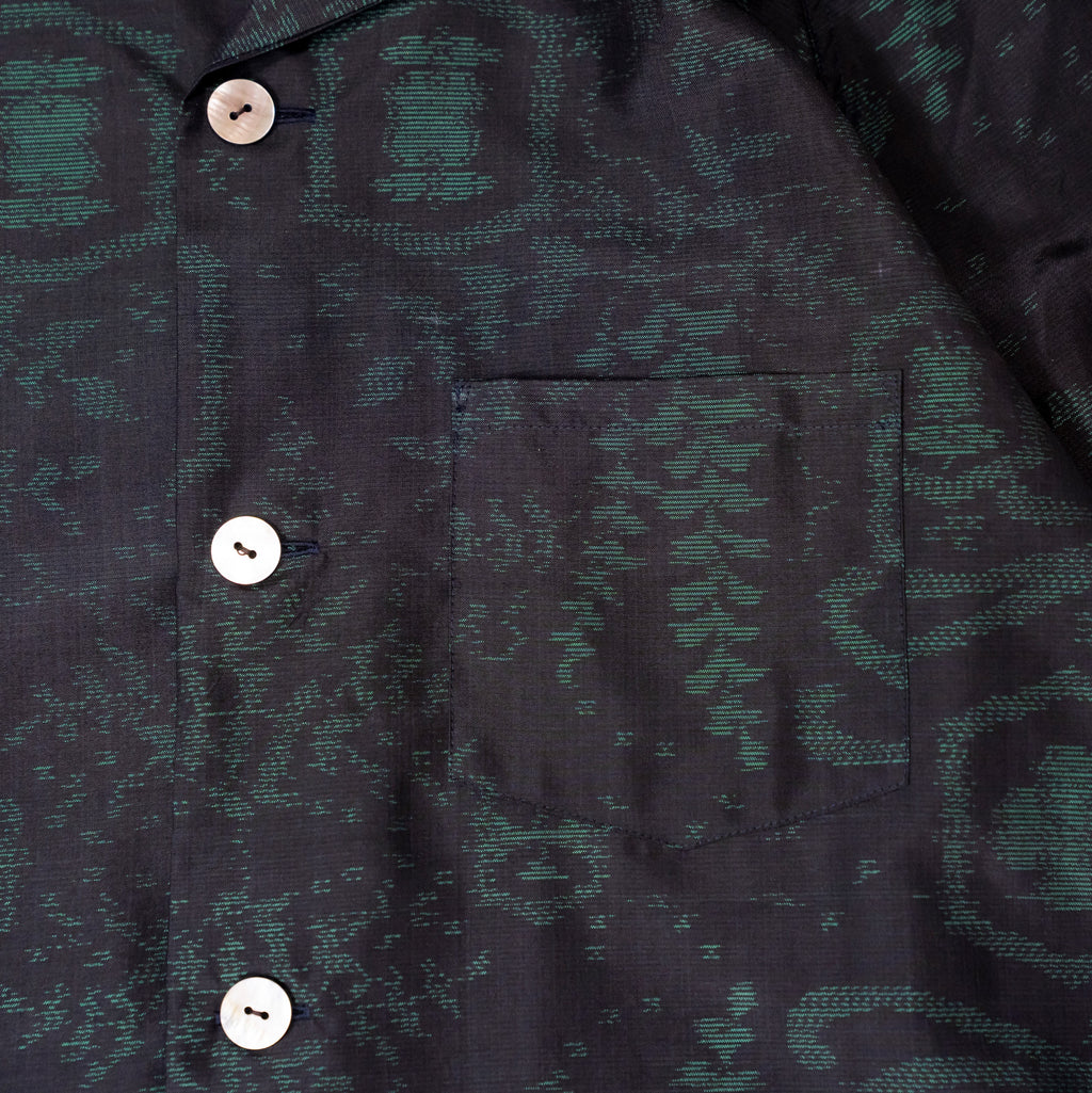 Kimono Aloha Shirt, Oshima Tsumugi, Size Unknown, CA116 (No Image)