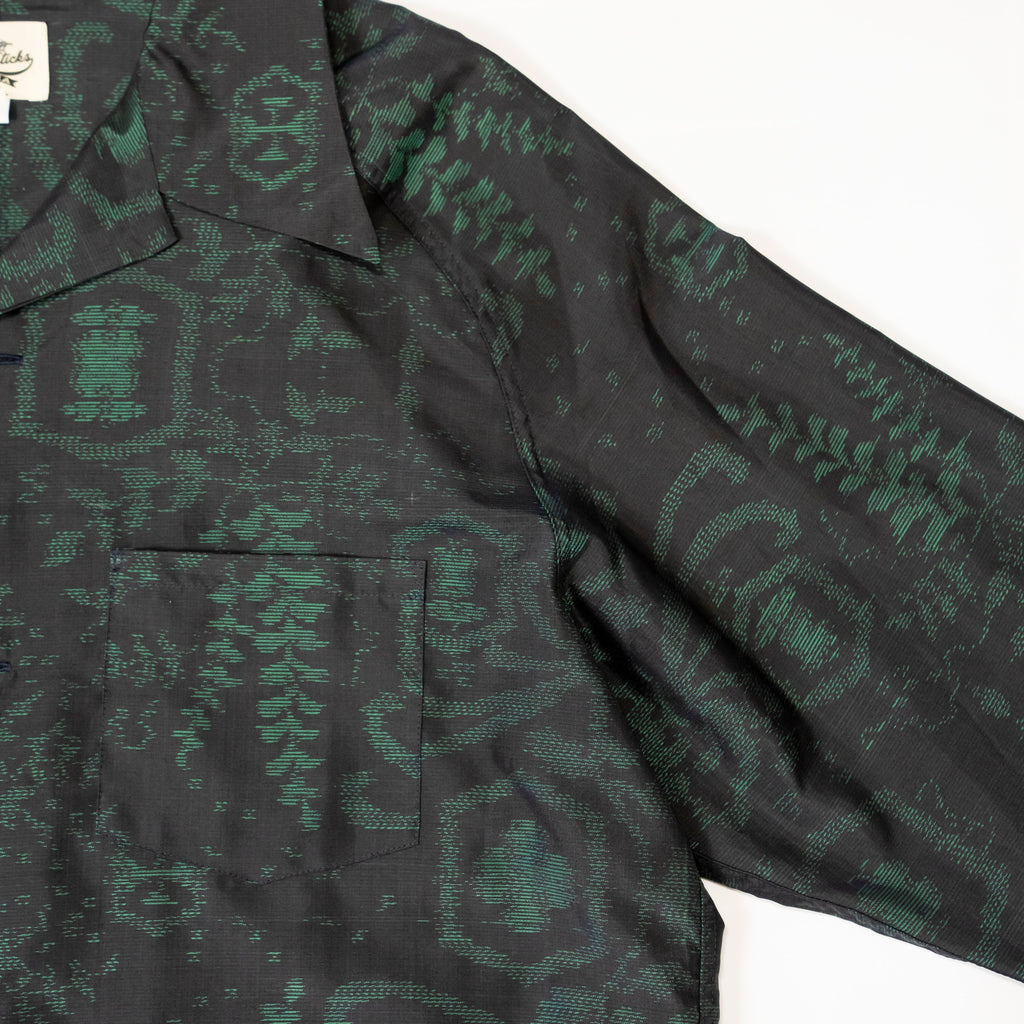 Kimono Aloha Shirt, Oshima Tsumugi, Size Unknown, CA116 (No Image)