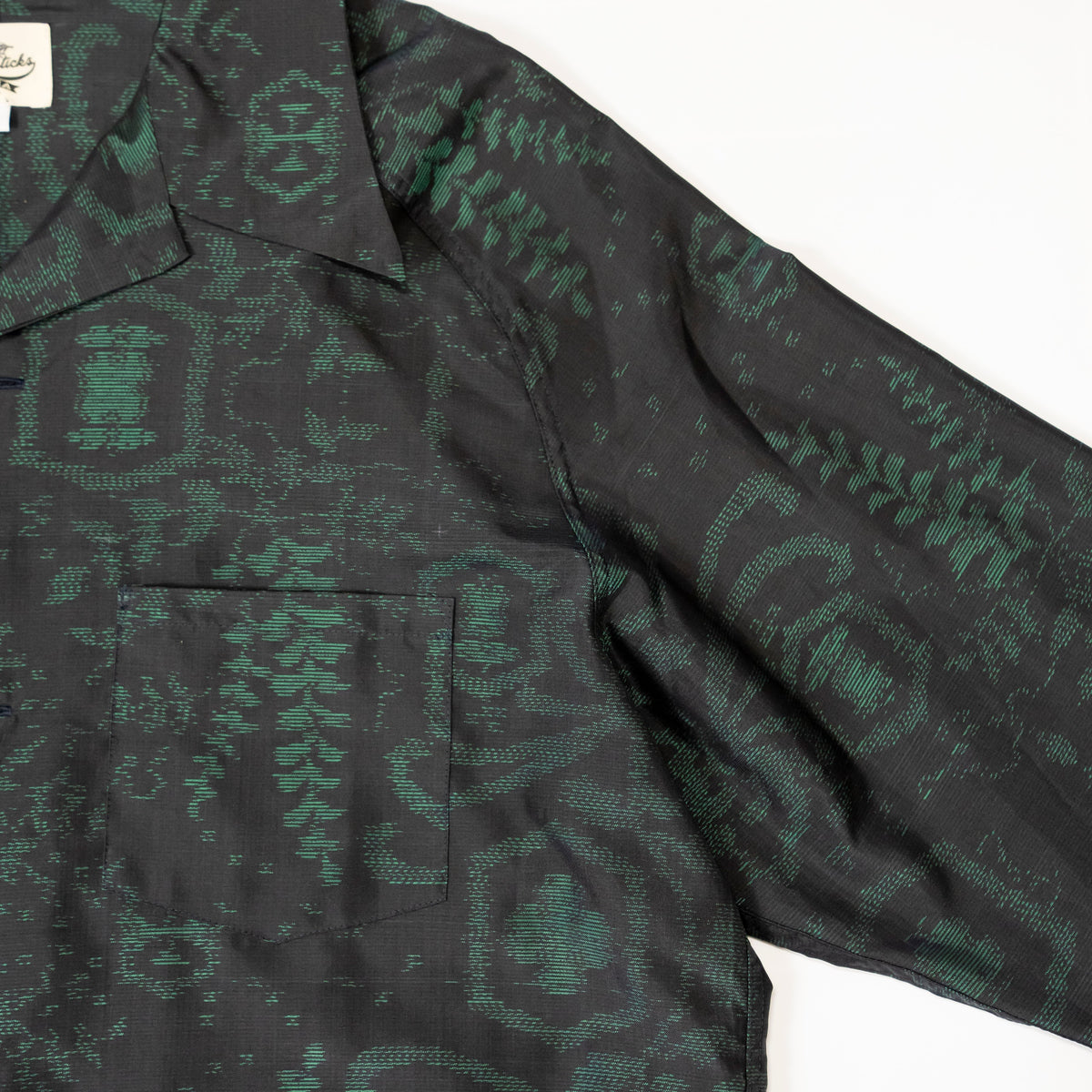 Kimono Aloha Shirt, Oshima Tsumugi, Size Unknown, CA116 (No Image)