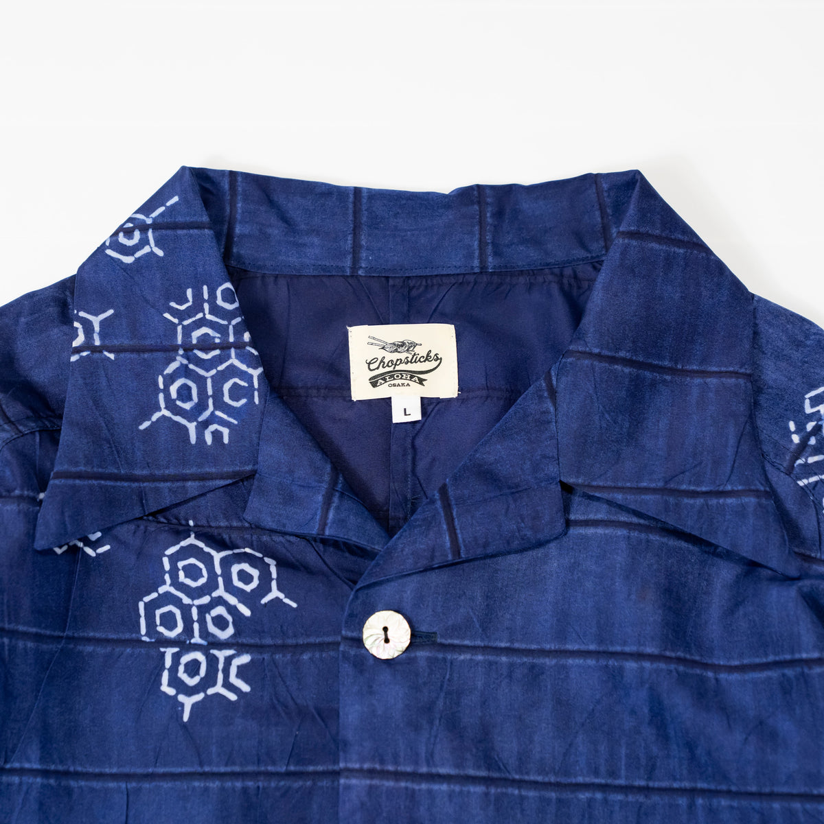 Kimono Aloha Shirt, Oshima Tsumugi, Size Unknown, CA116 (No Image)