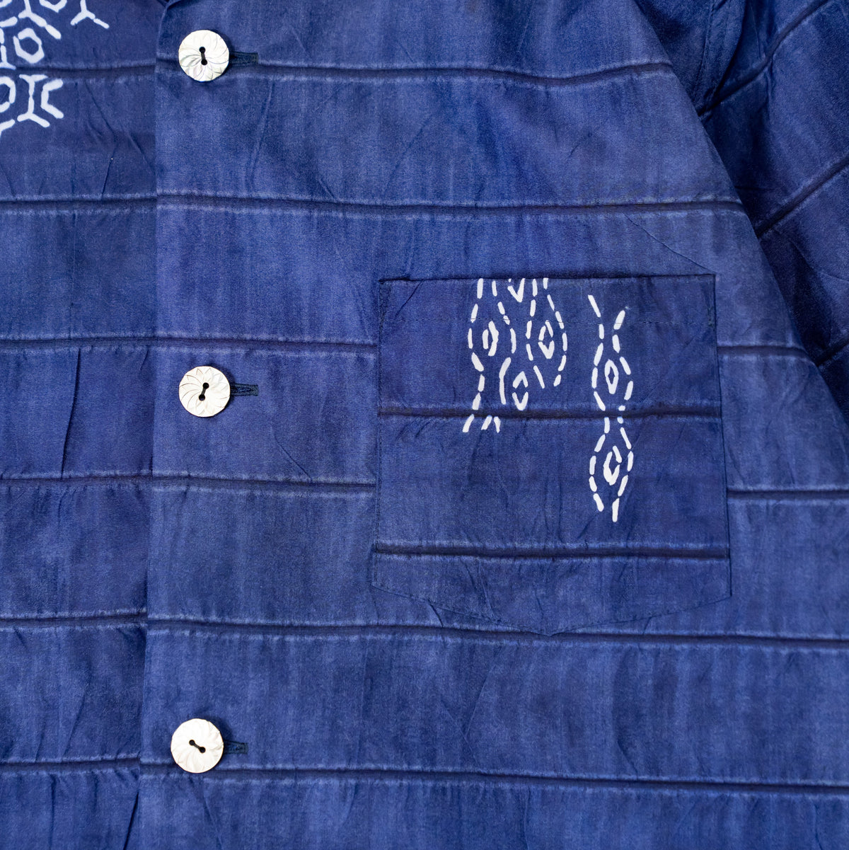 Kimono Aloha Shirt, Oshima Tsumugi, Size Unknown, CA116 (No Image)