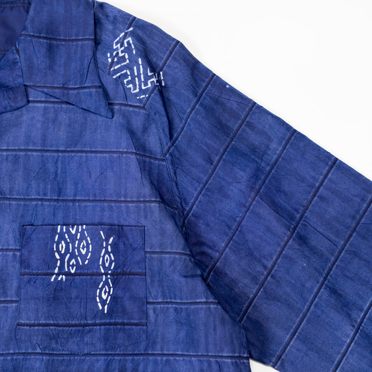 Kimono Aloha Shirt, Oshima Tsumugi, Size Unknown, CA116 (No Image)