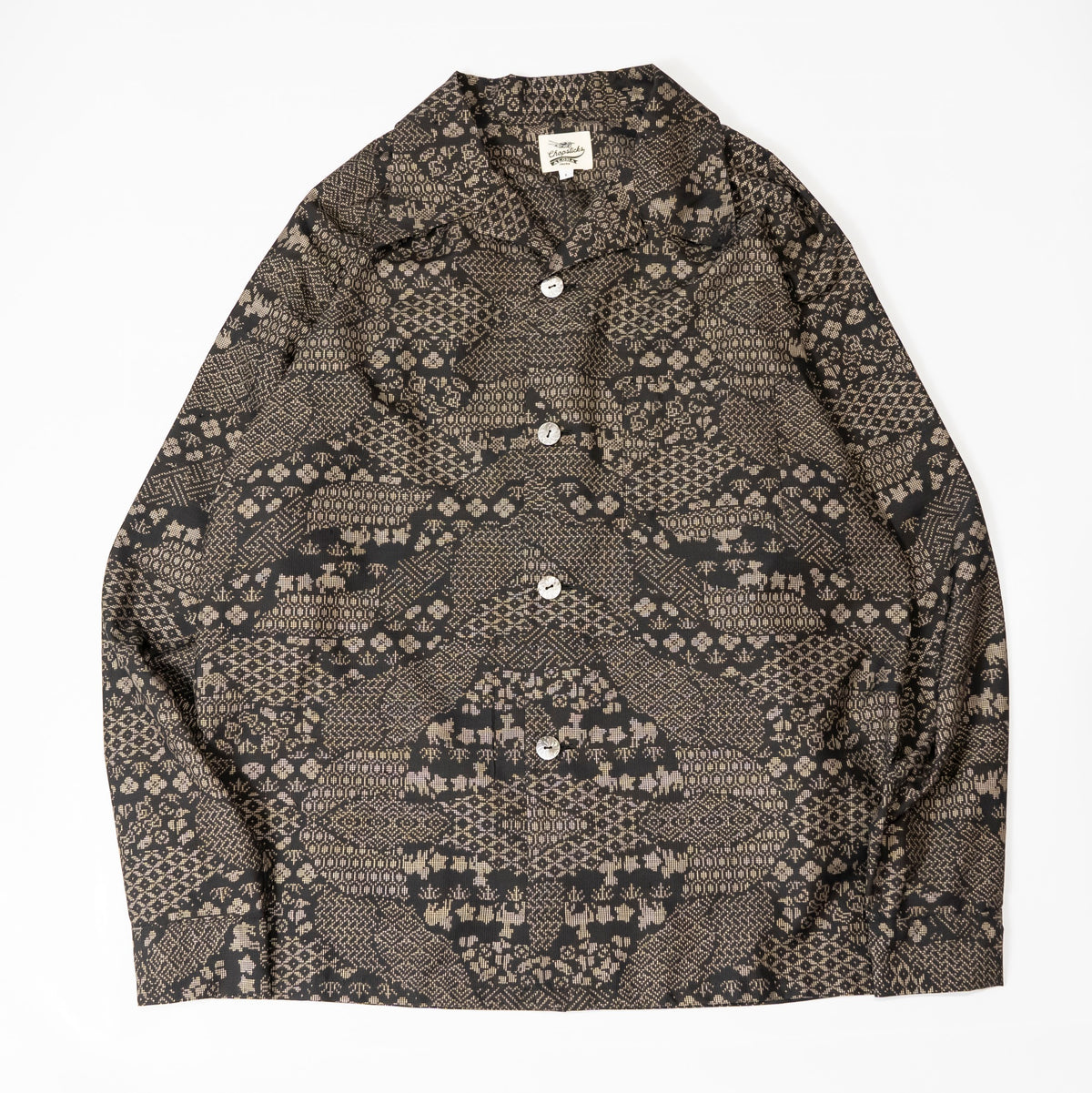 Kimono Aloha Shirt, Oshima Tsumugi, Size Unknown, CA116 (No Image)