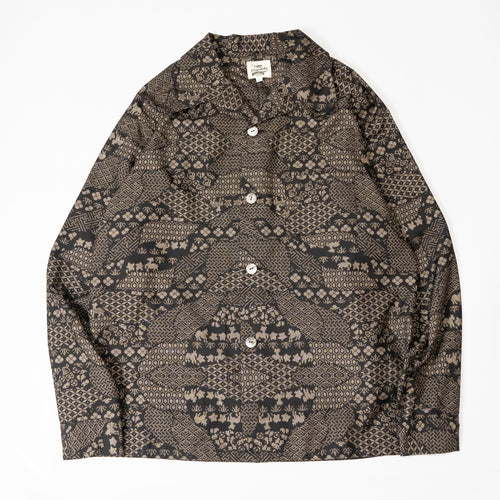 Kimono Aloha Shirt, Oshima Tsumugi, Size Unknown, CA116 (No Image)
