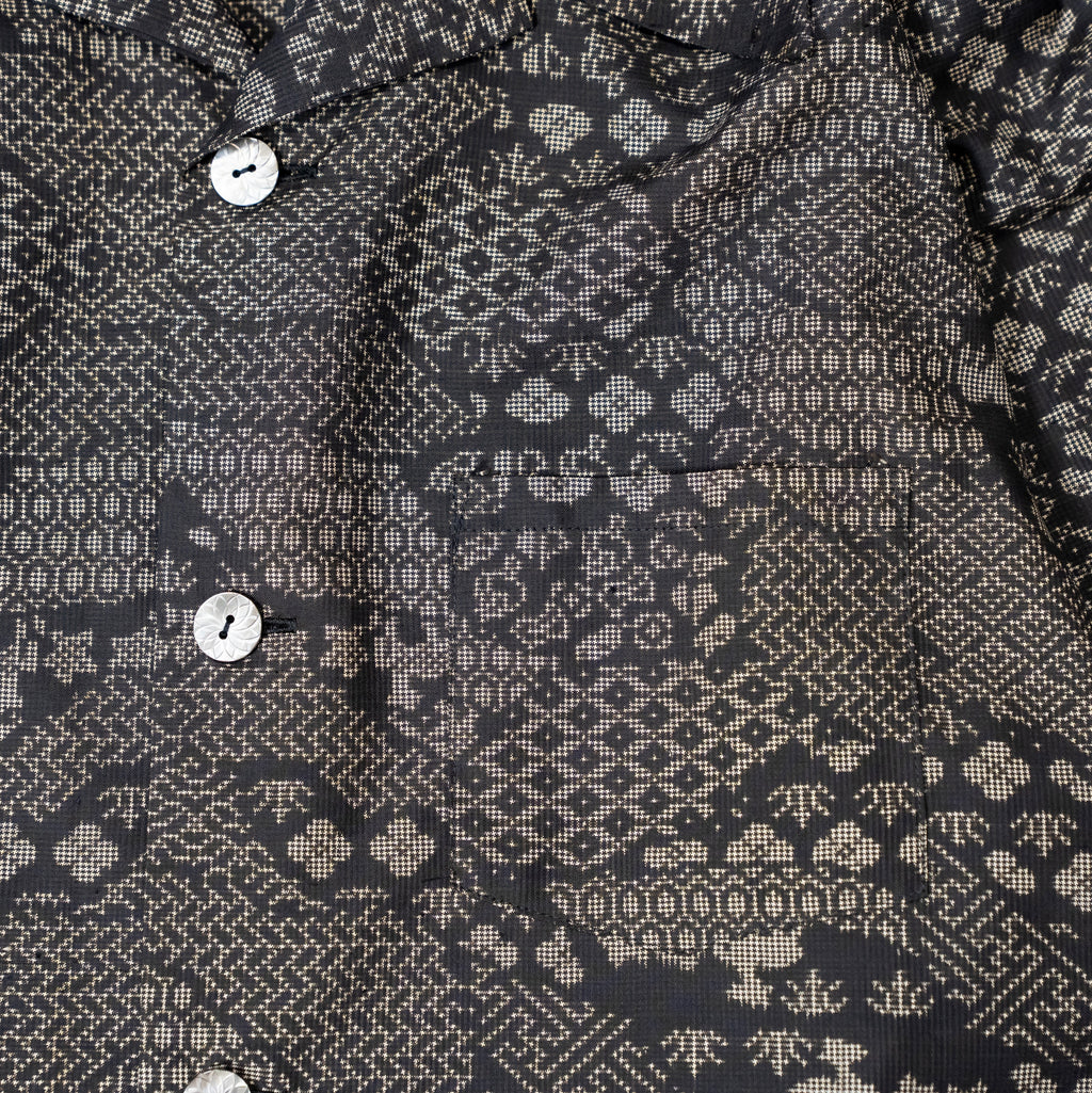 Kimono Aloha Shirt, Oshima Tsumugi, Size Unknown, CA116 (No Image)