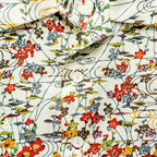 Red Flowers Short Sleeve Aloha Shirt M CA33