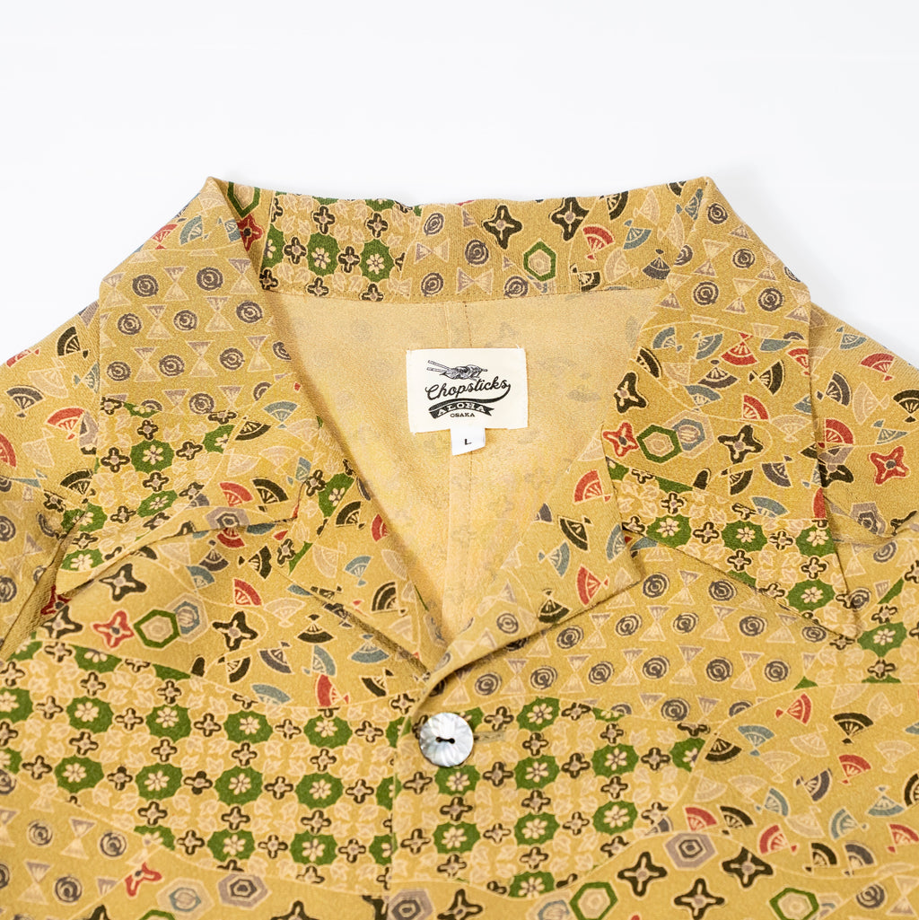 Kimono Aloha Shirt, Oshima Tsumugi, Size Unknown, CA116 (No Image)