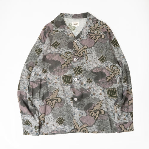 Kimono Aloha Shirt, Oshima Tsumugi, Size Unknown, CA116 (No Image)