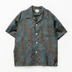 Abstract Pattern Short-Sleeved Aloha Shirt XL CA153