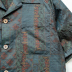 Abstract Pattern Short-Sleeved Aloha Shirt XL CA153