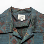Abstract Pattern Short-Sleeved Aloha Shirt XL CA153