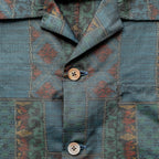 Abstract Pattern Short-Sleeved Aloha Shirt XL CA153