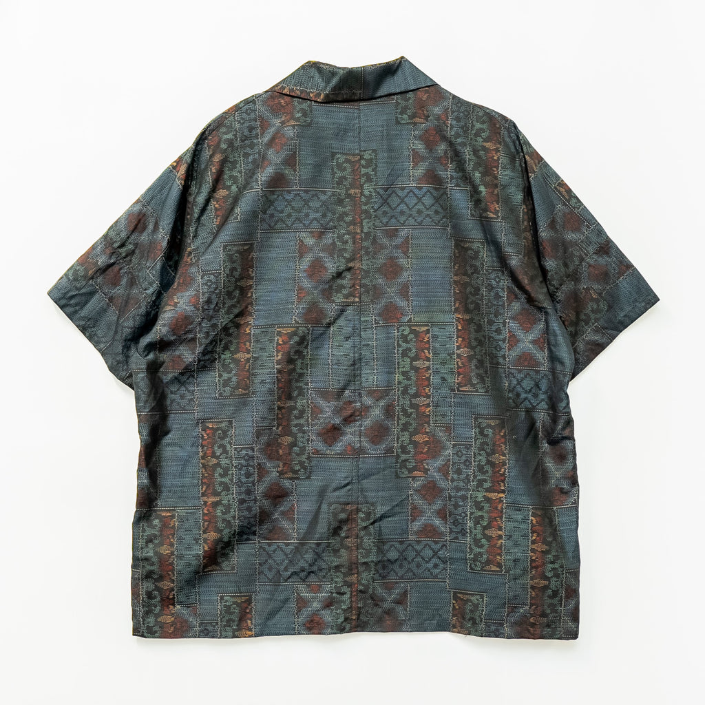 Abstract Pattern Short-Sleeved Aloha Shirt XL CA153