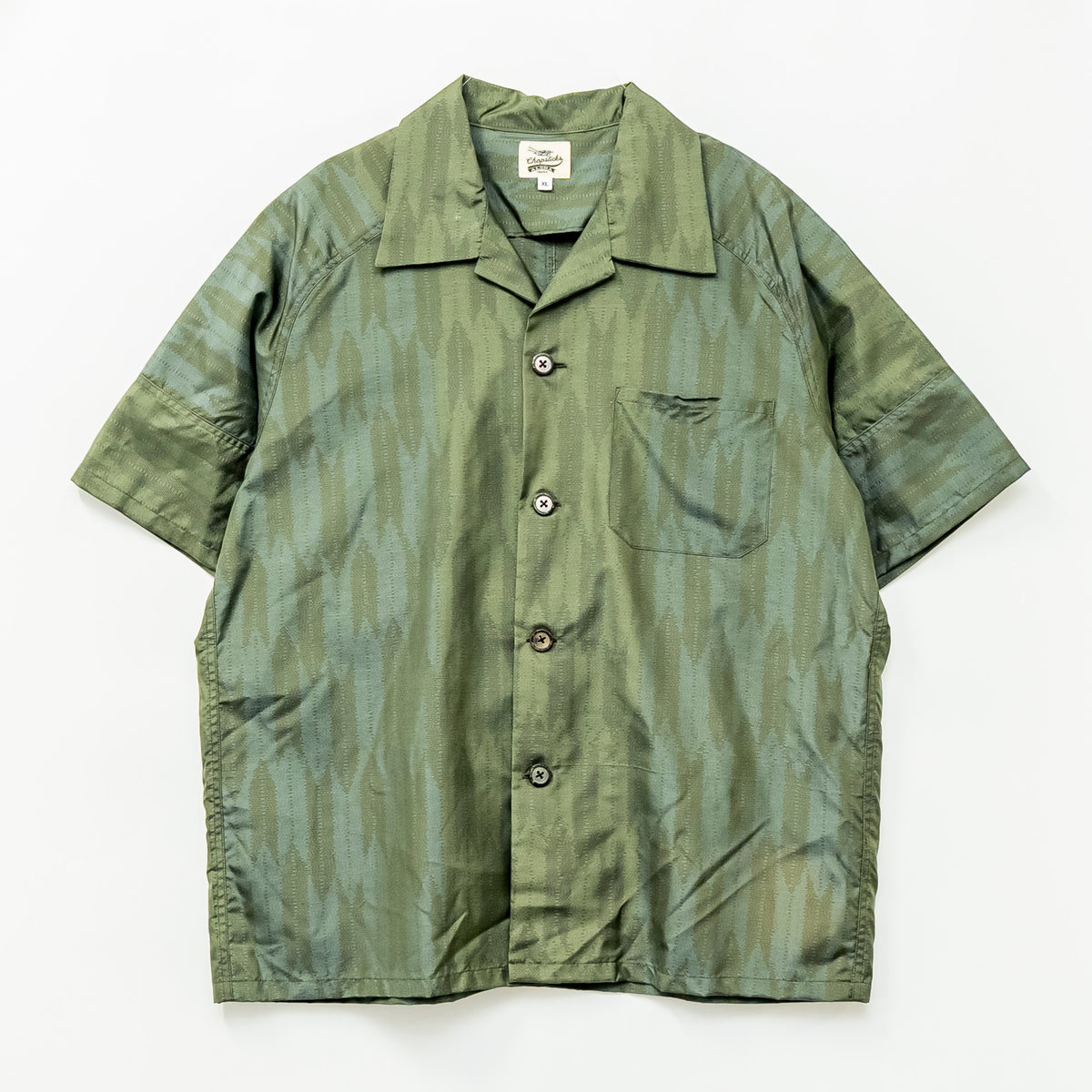 矢絣　半袖アロハシャツ　XL　CA158