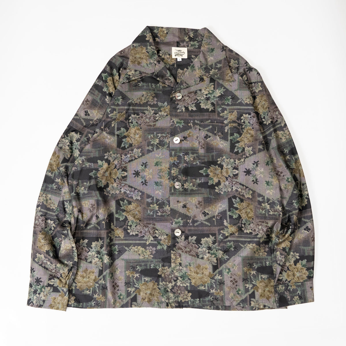 Kimono Aloha Shirt, Oshima Tsumugi, Size Unknown, CA116 (No Image)