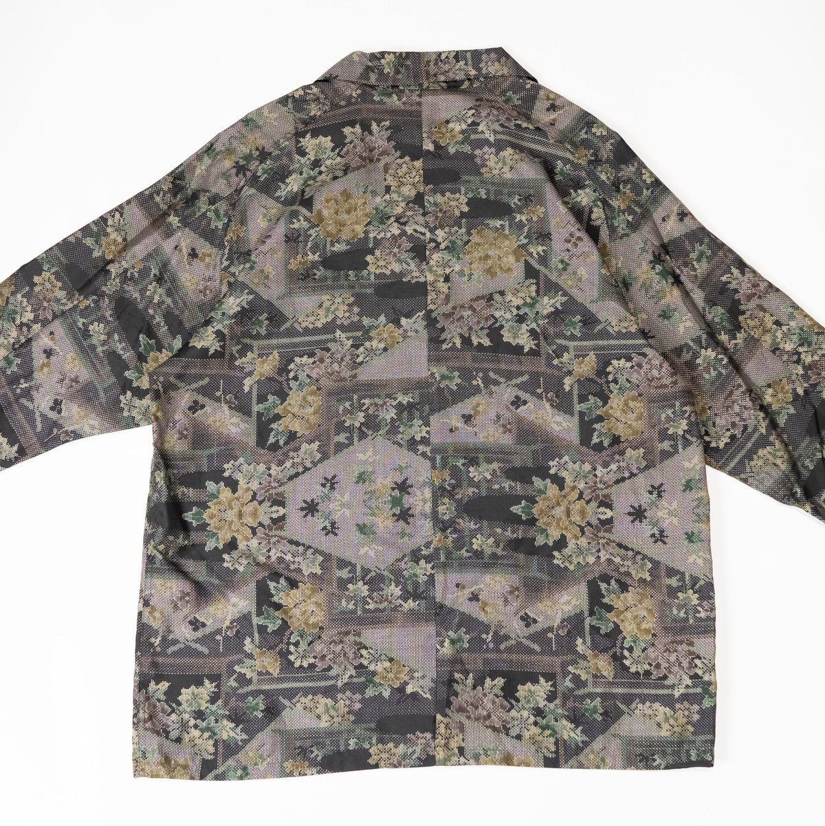 Kimono Aloha Shirt, Oshima Tsumugi, Size Unknown, CA116 (No Image)