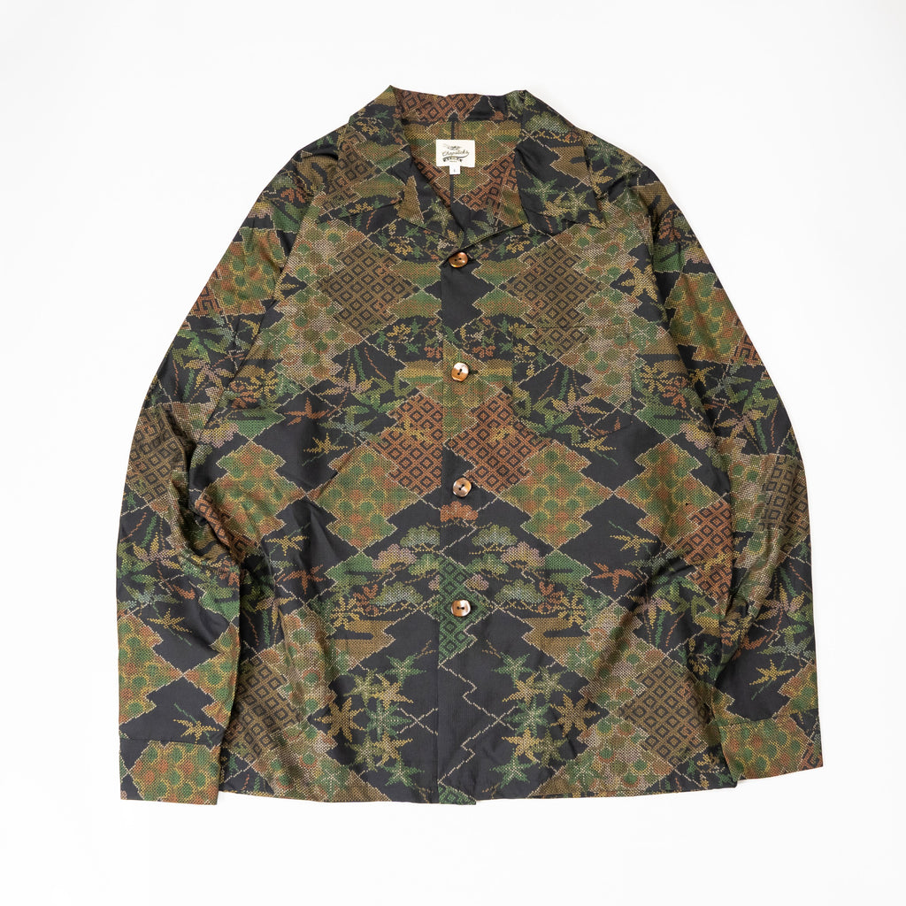 Kimono Aloha Shirt, Oshima Tsumugi, Size Unknown, CA116 (No Image)