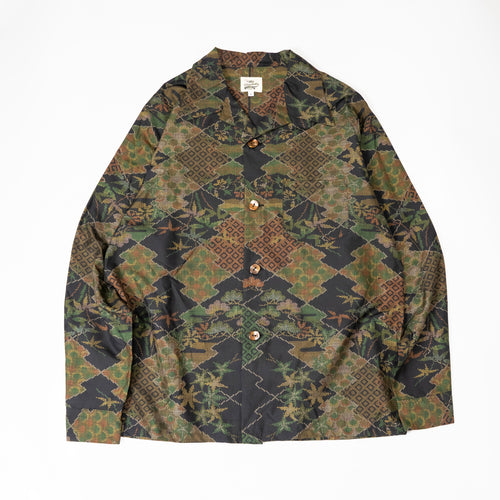 Kimono Aloha Shirt, Oshima Tsumugi, Size Unknown, CA116 (No Image)