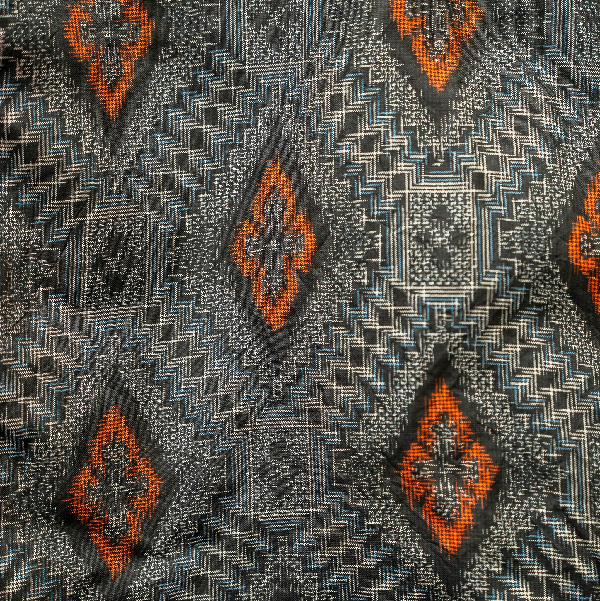 Tatsugo Pattern Short Sleeve Oshima Tsumugi Aloha Shirt L CA71