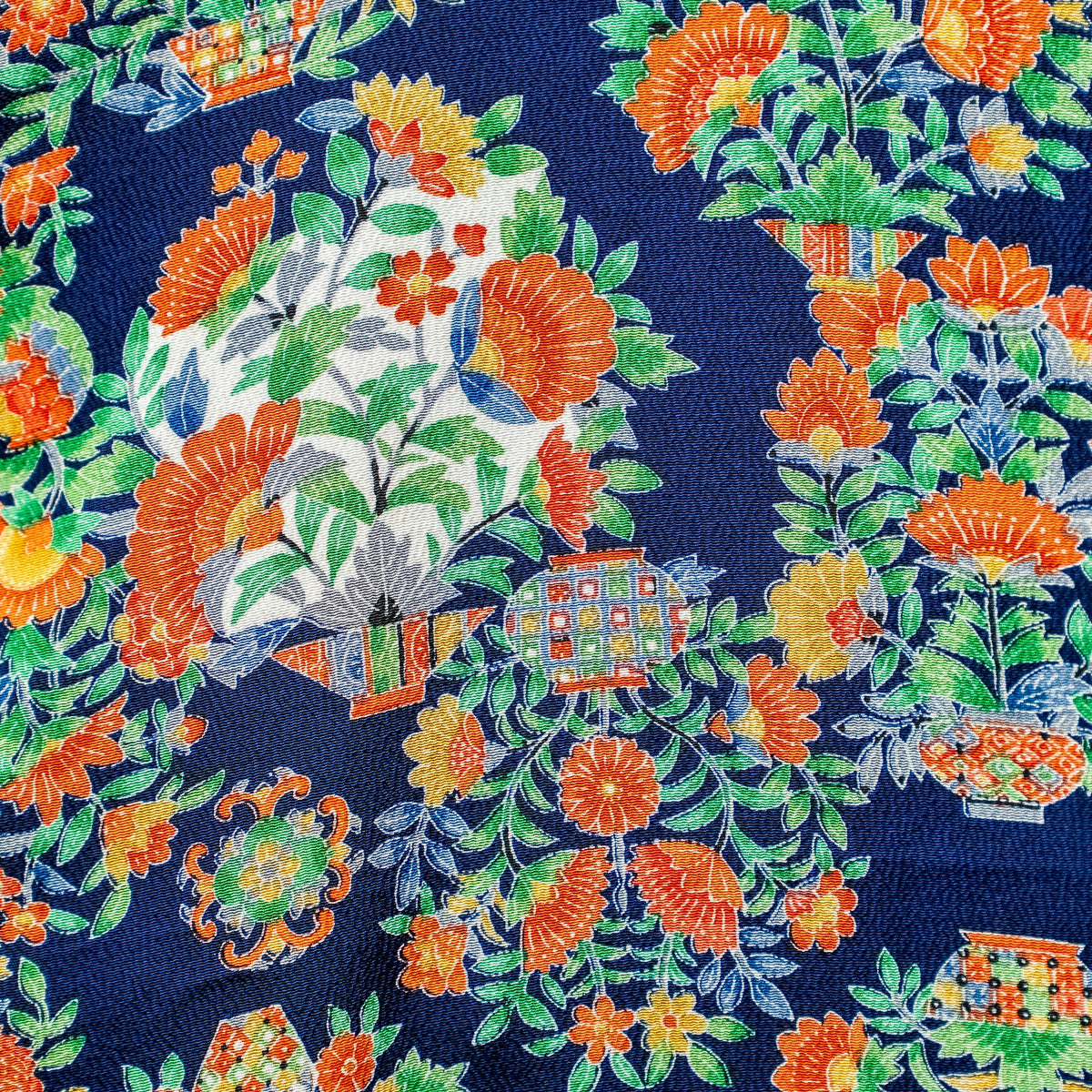Vase and Flowers Short-Sleeved Aloha Shirt L CA217