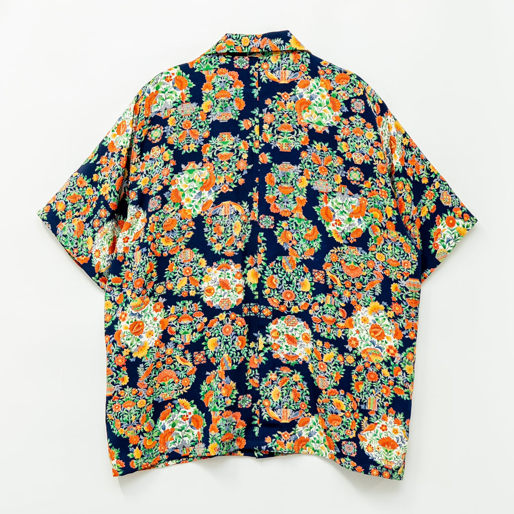 Vase and Flowers Short-Sleeved Aloha Shirt L CA217
