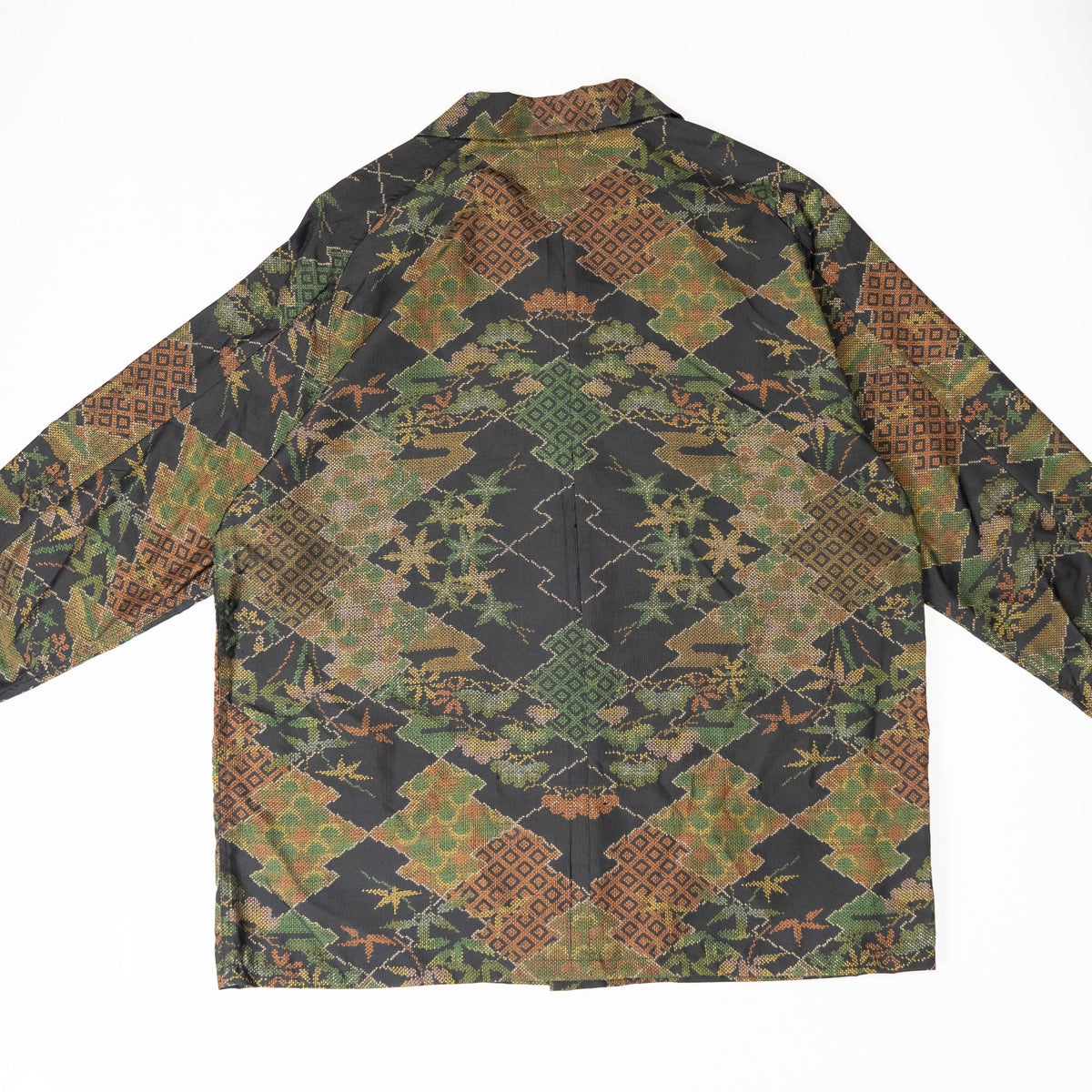 Kimono Aloha Shirt, Oshima Tsumugi, Size Unknown, CA116 (No Image)