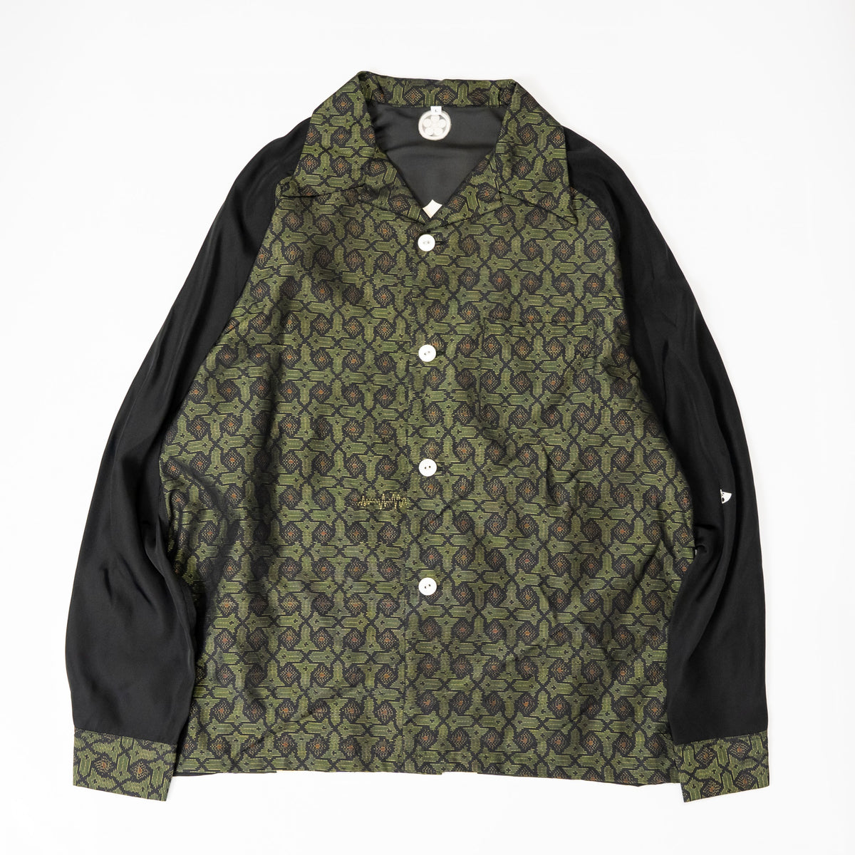 Kimono Aloha Shirt, Oshima Tsumugi, Size Unknown, CA116 (No Image)