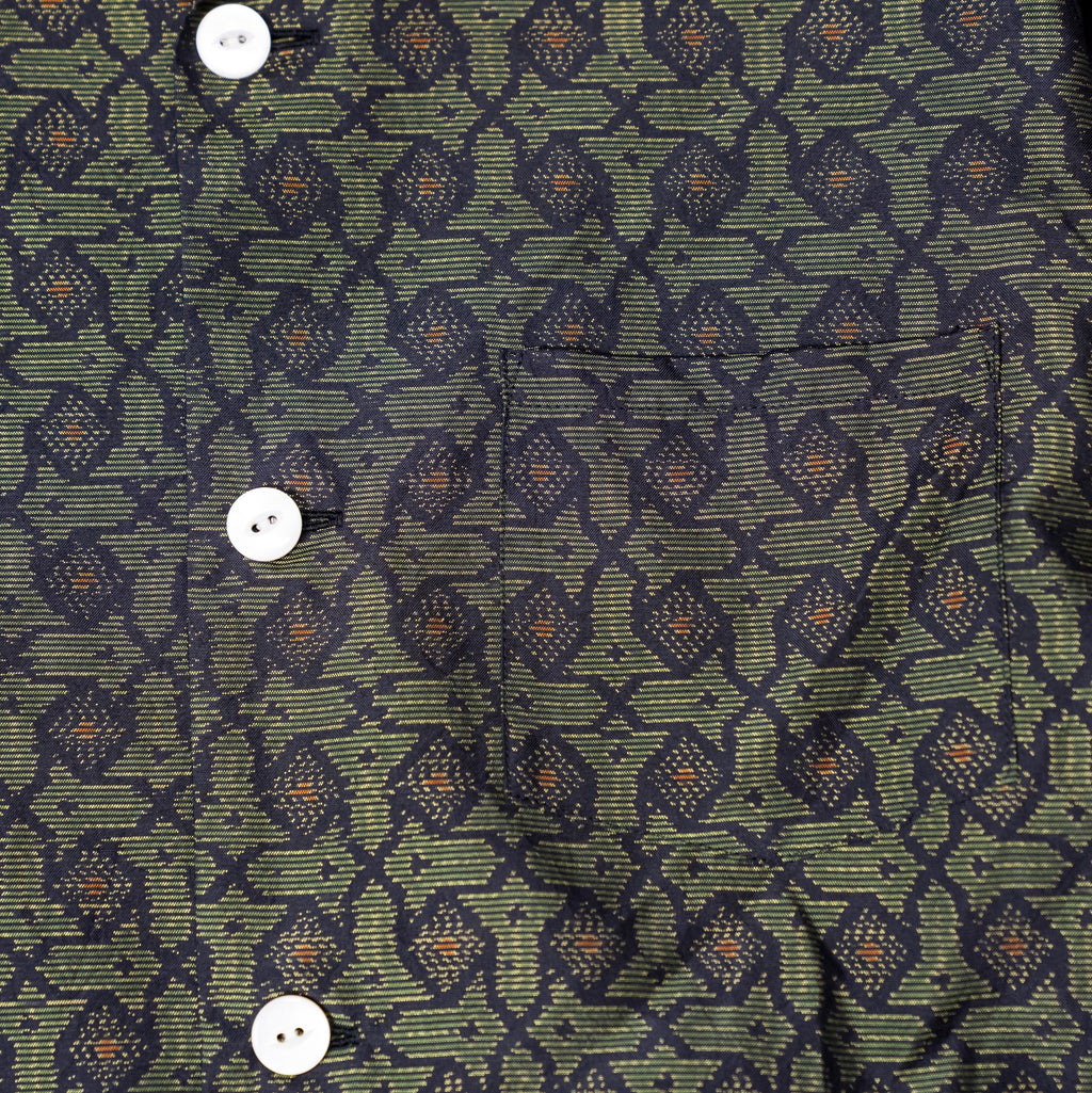 Kimono Aloha Shirt, Oshima Tsumugi, Size Unknown, CA116 (No Image)