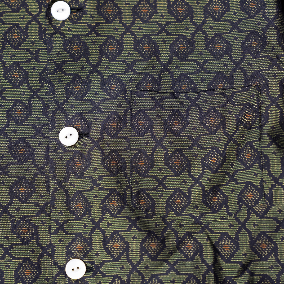 Kimono Aloha Shirt, Oshima Tsumugi, Size Unknown, CA116 (No Image)