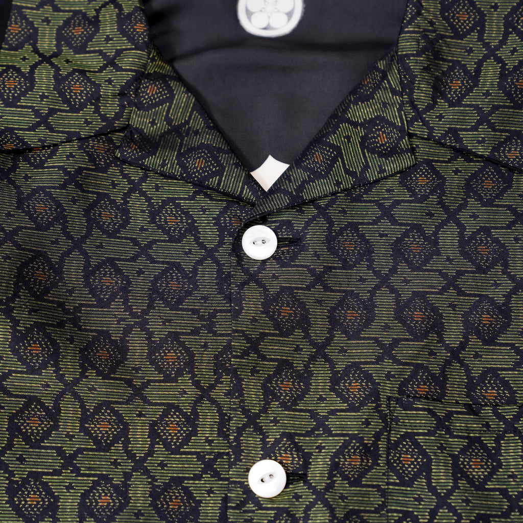Kimono Aloha Shirt, Oshima Tsumugi, Size Unknown, CA116 (No Image)