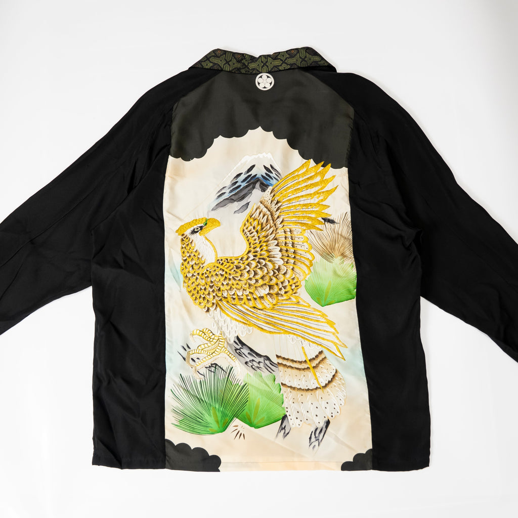 Kimono Aloha Shirt, Oshima Tsumugi, Size Unknown, CA116 (No Image)